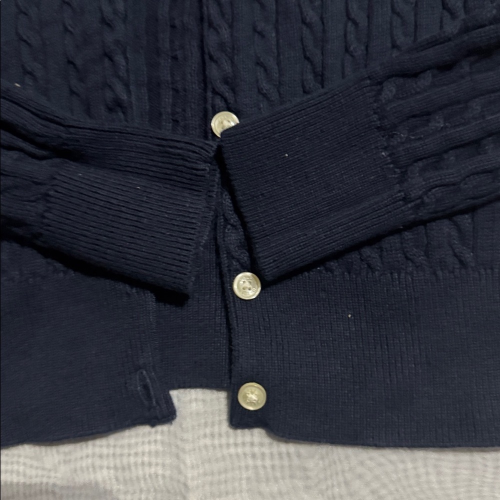 Polo Ralph Lauren Navy Cable Knit Cardigan - Picture 5 of 5